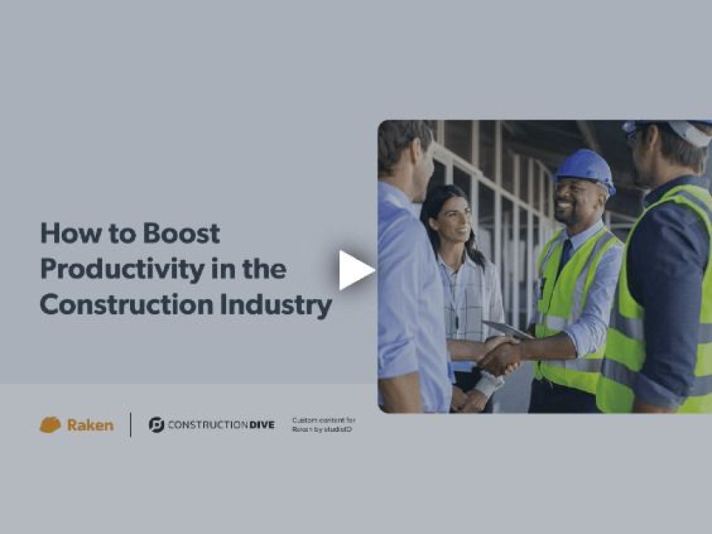 How to Boost Productivity in the Construction Industry webinar title card.