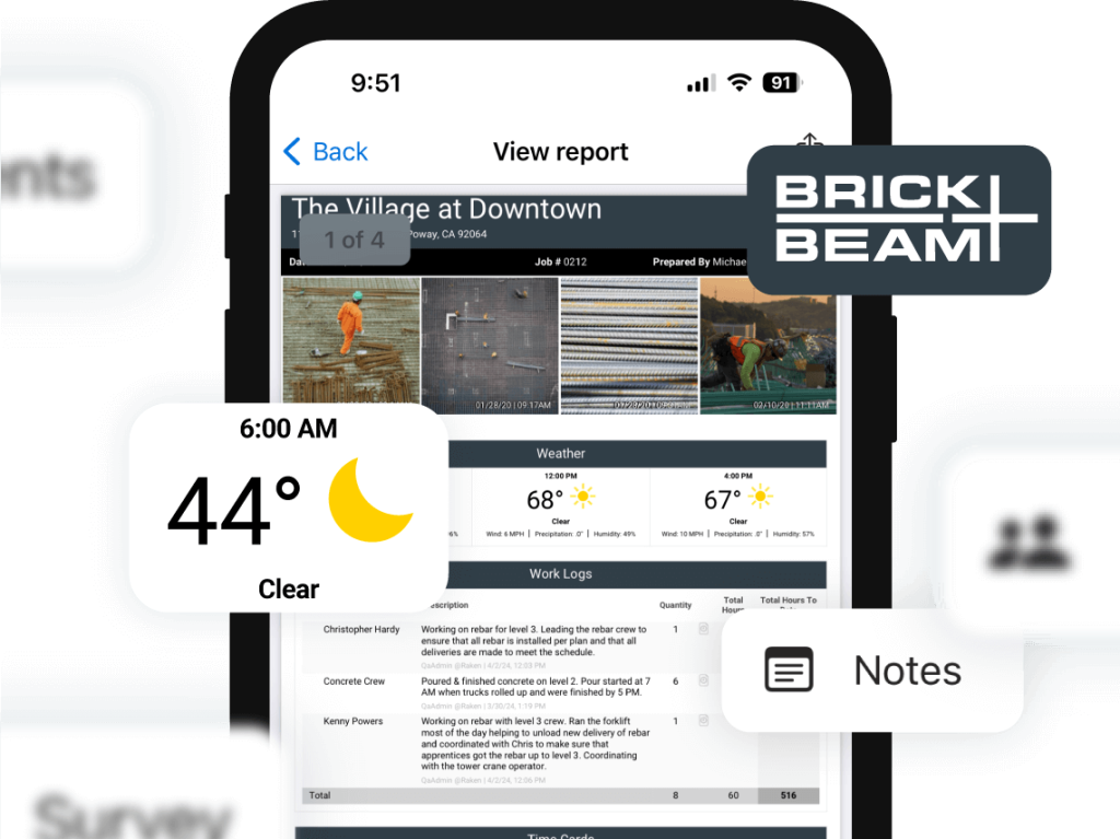 construction daily report app.