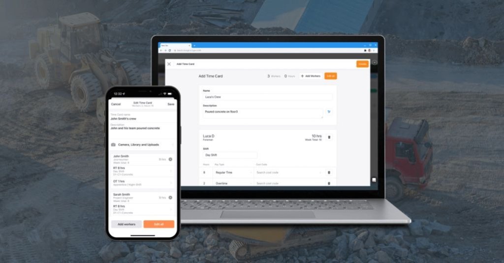 Raken construction management app accounting screenshot.
