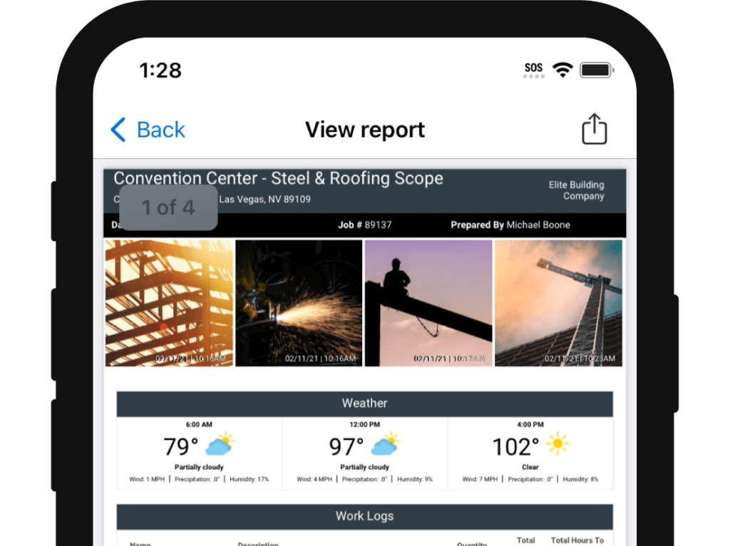 construction daily report app.