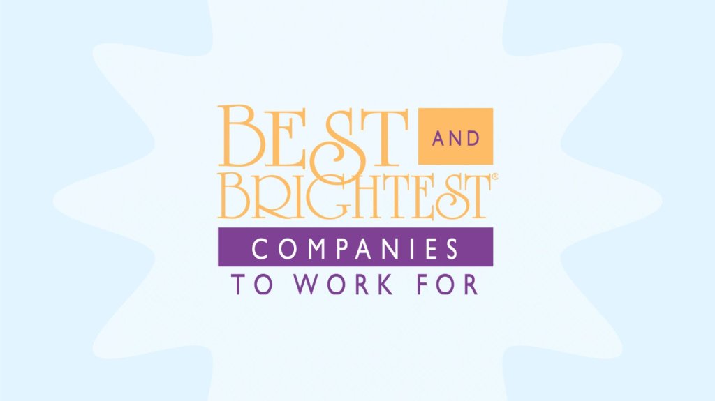 Best and brightest companies to work for award graphic.