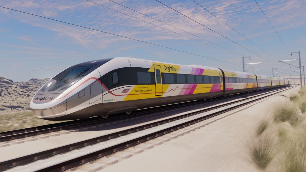 Brightline West rail project promotional image.