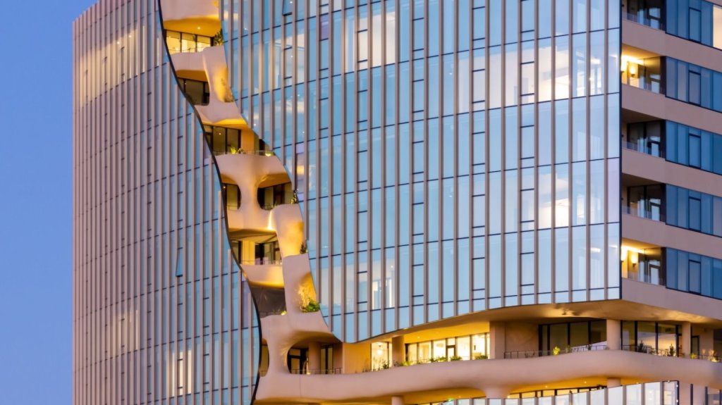 One Rive North apartment building in Denver, CO.