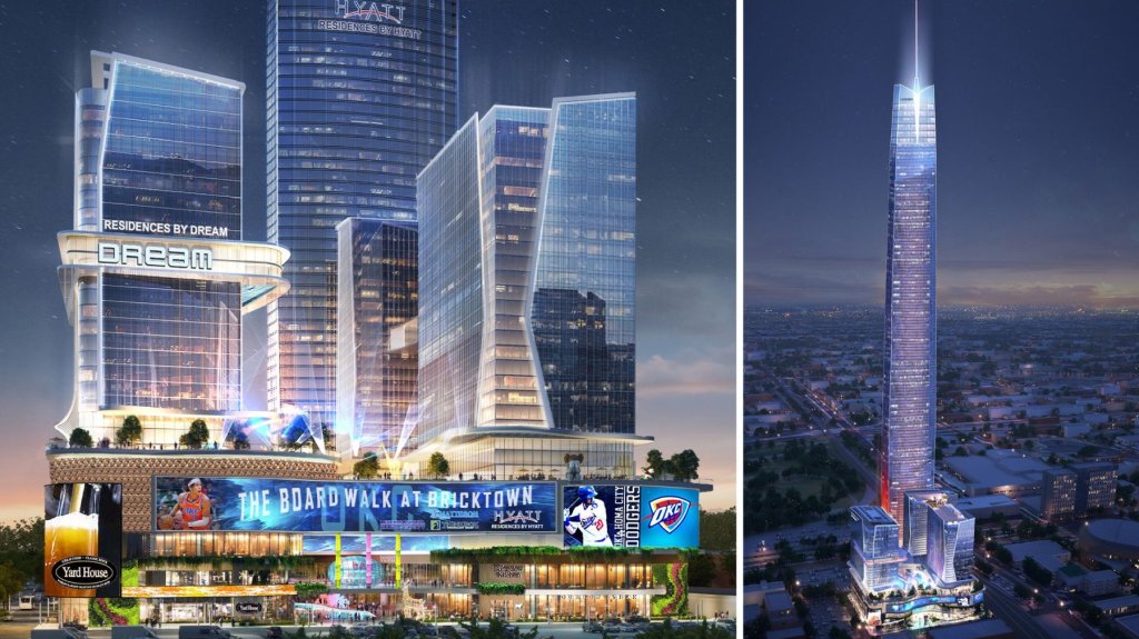 Legends tower construction project promotional image.