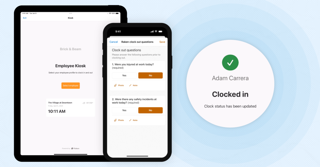 Raken custom clock in questions.