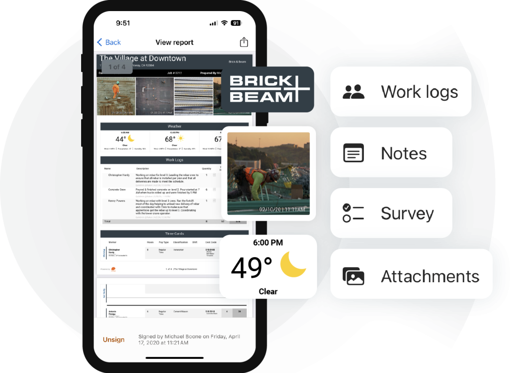 Raken daily construction report app.