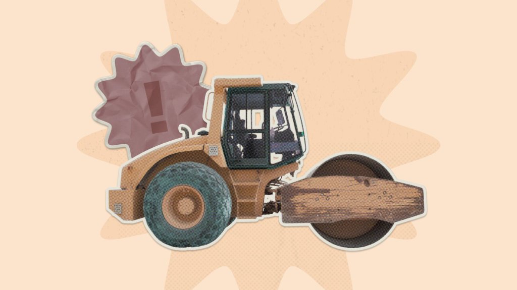 heavy construction equipment illustration.
