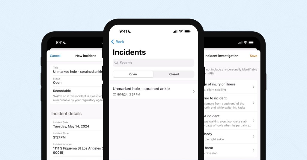 Raken incident reports.