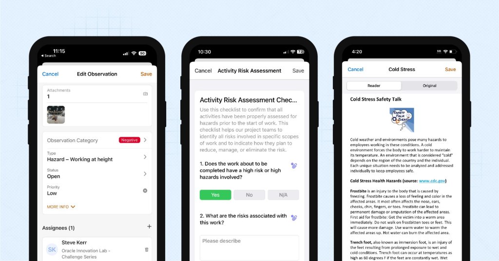 Raken construction safety management software.