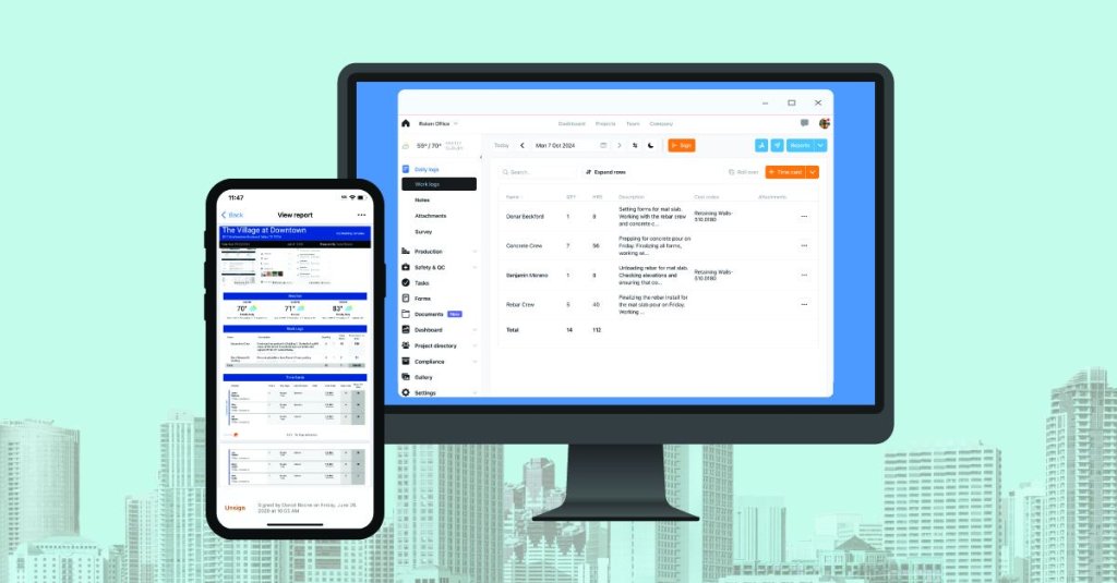 Raken construction software for subcontractors.
