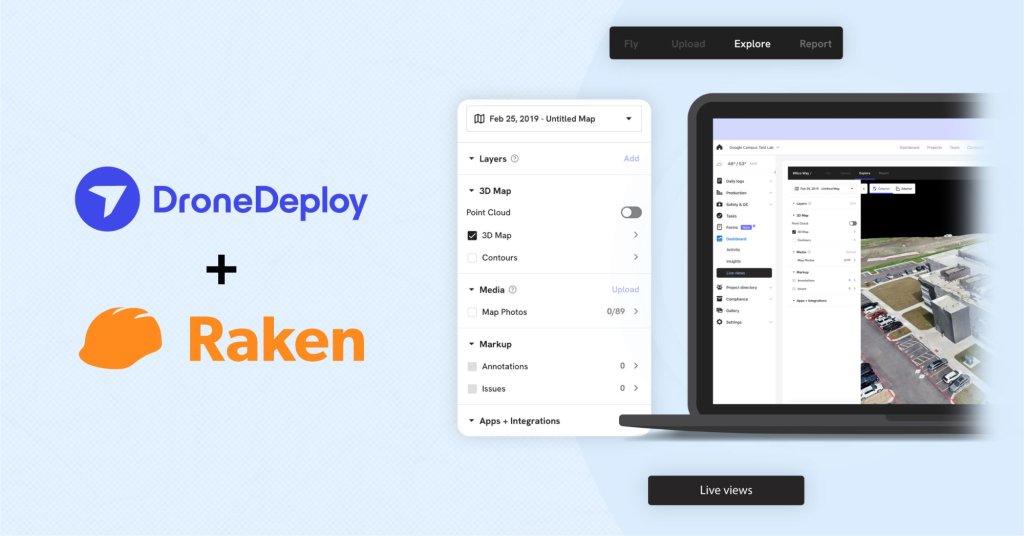 Raken and DroneDeploy construction integration.