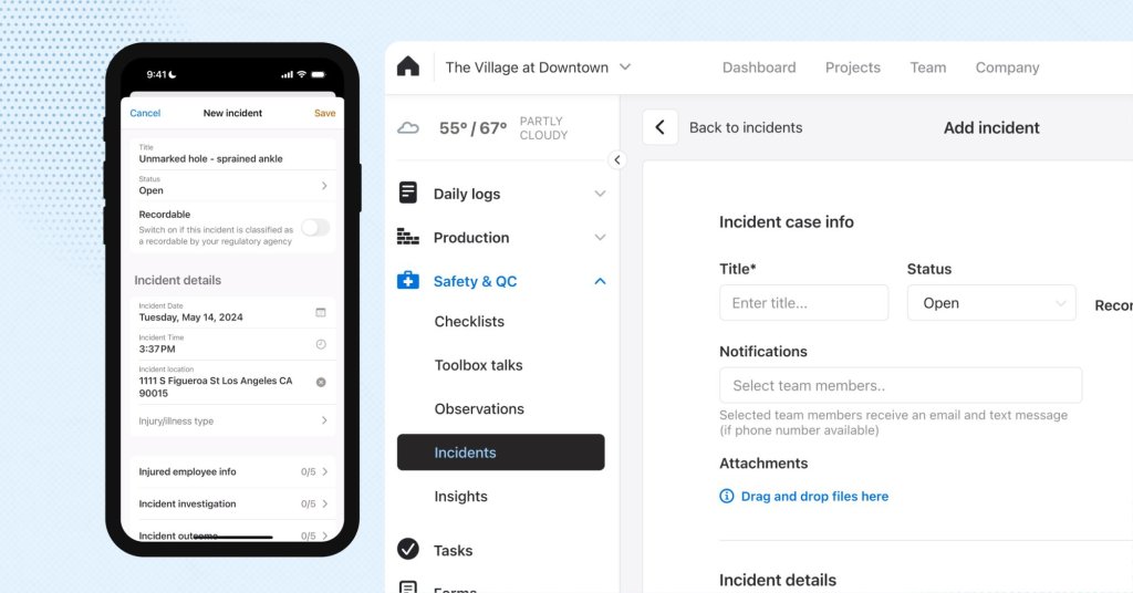 Incident capture software from Raken.