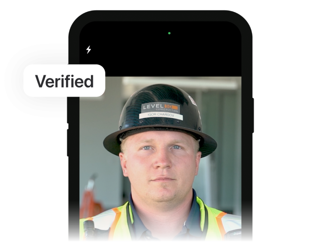 Raken ai photo id for time clock.