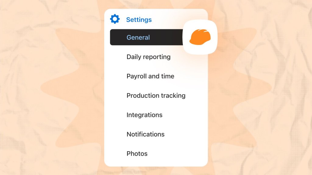 Project settings in Raken app.