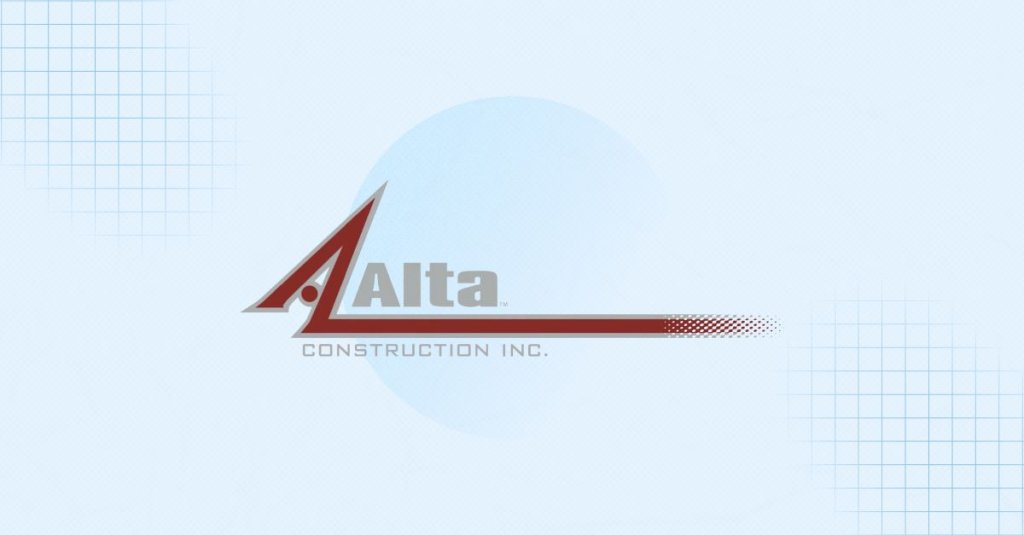 Alta Construction Inc. logo.