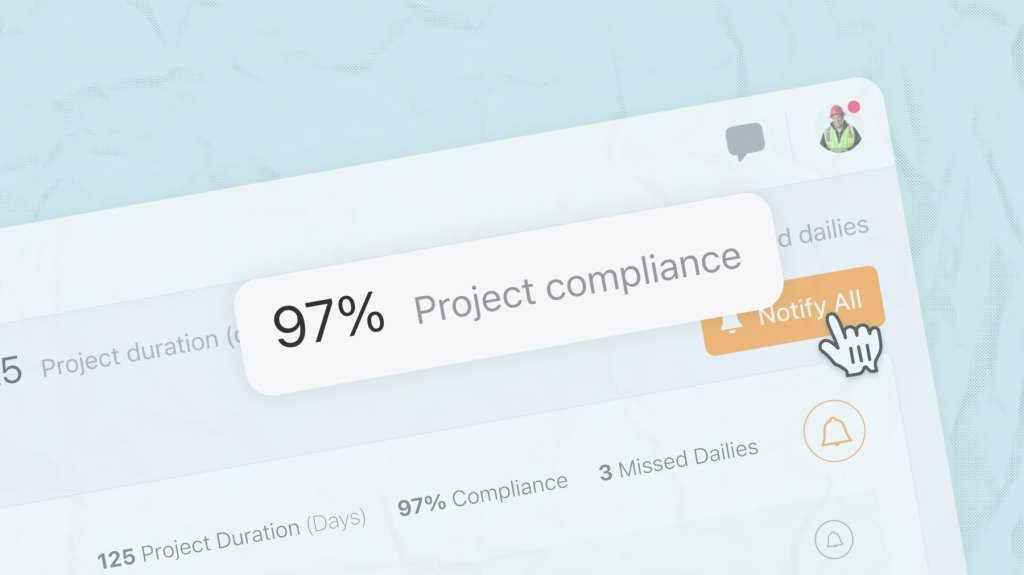 Construction project compliance monitoring in Raken.
