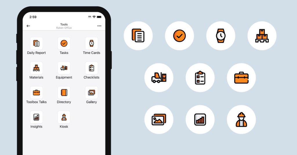 Raken construction safety management software.