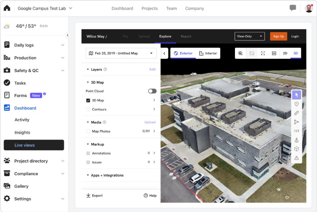 Drone Deploy integration in Raken.