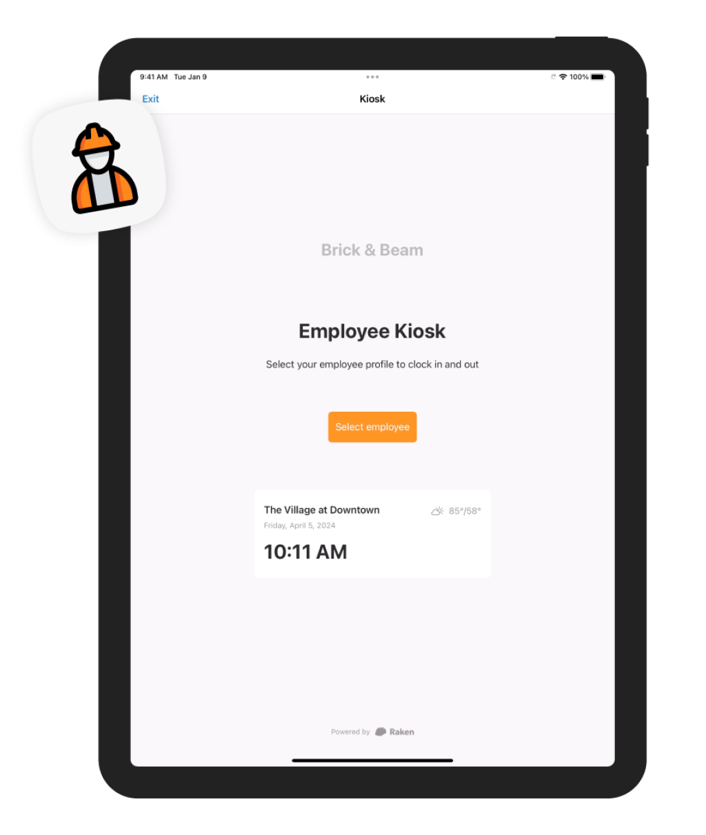Raken Kiosk Mode Clock In On A Shared Device raken-kiosk-mode-clock-in-on-a-shared-device