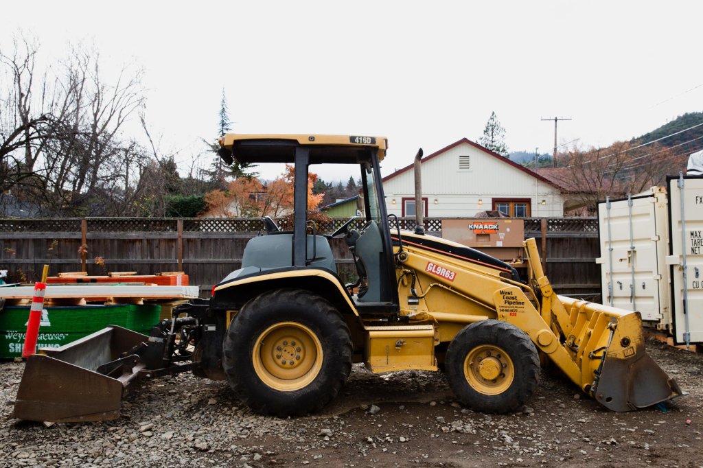 front end loader on jobsite.