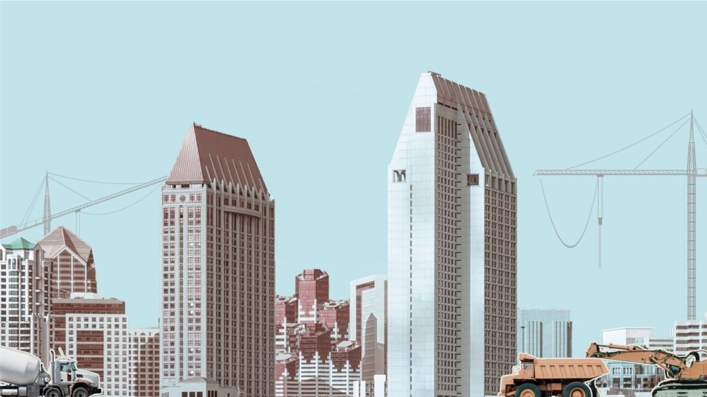 construction on city buildings.