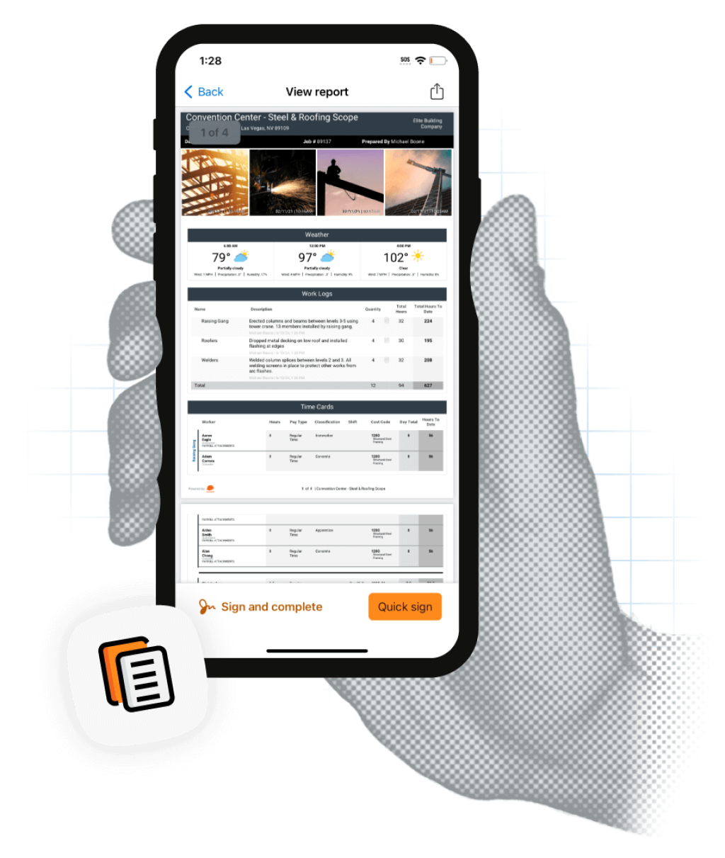 construction daily reporting app.