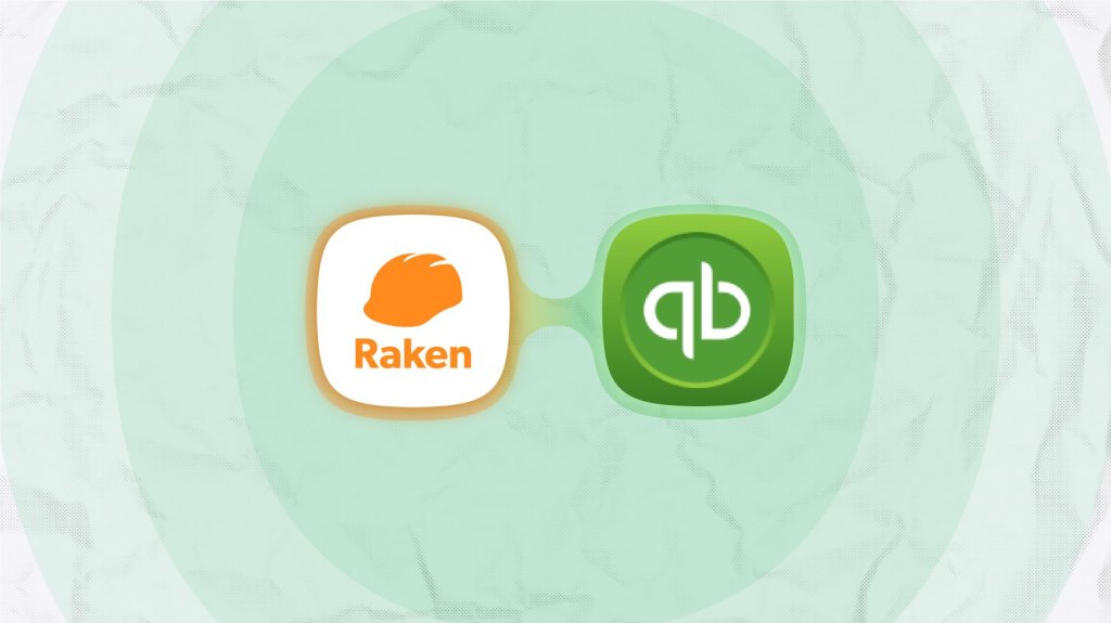 Raken and QuickBooks Desktop logos.