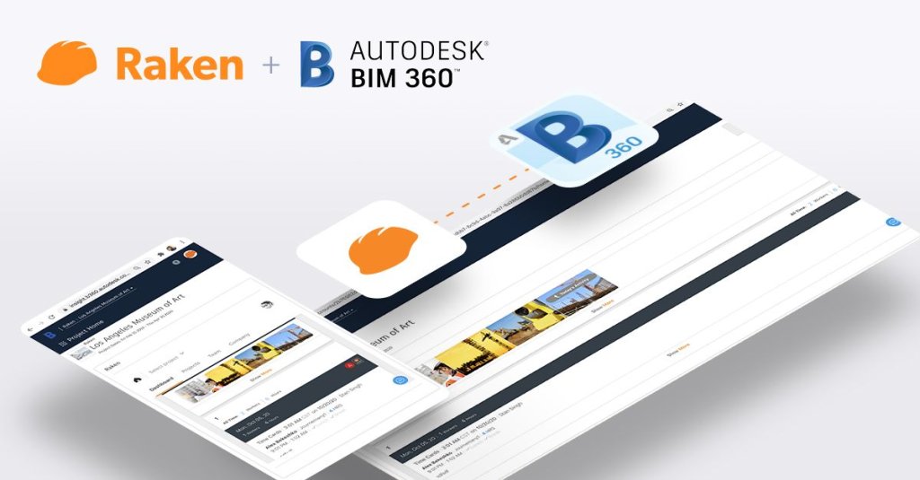 screenshot of raken and bim 360 autodesk integration.