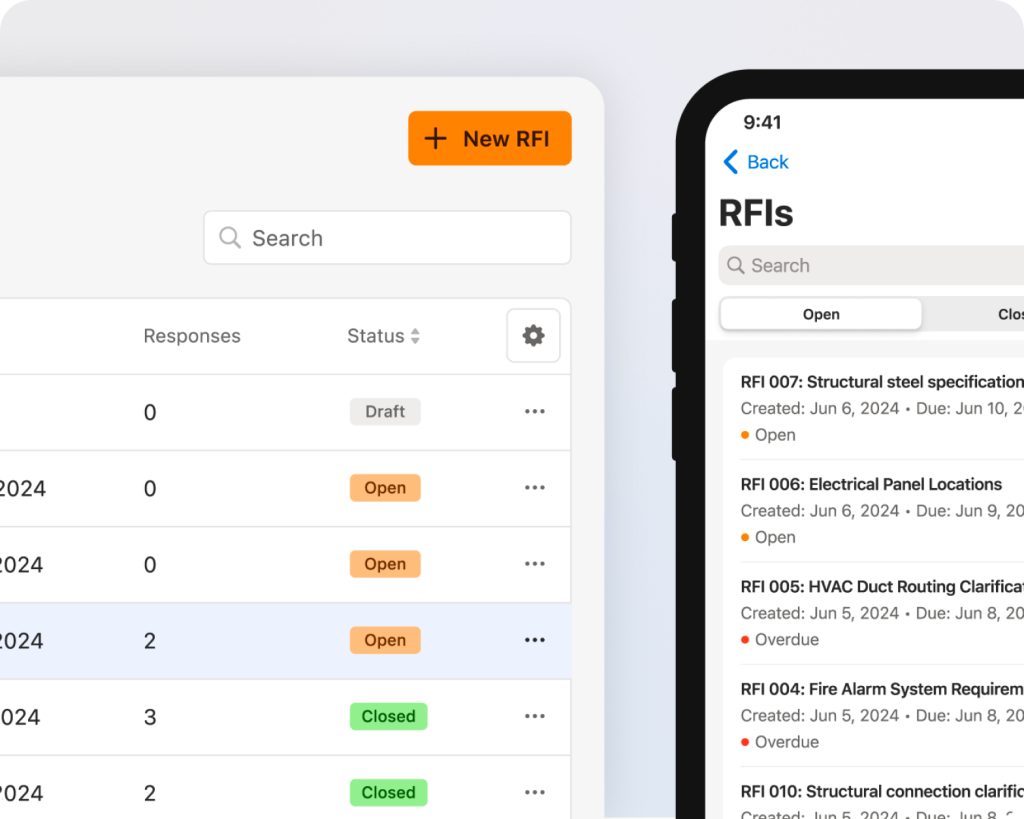 Construction RFI Software - Raken