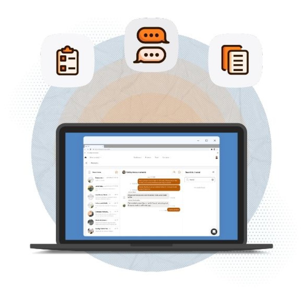 messaging on Raken web app.