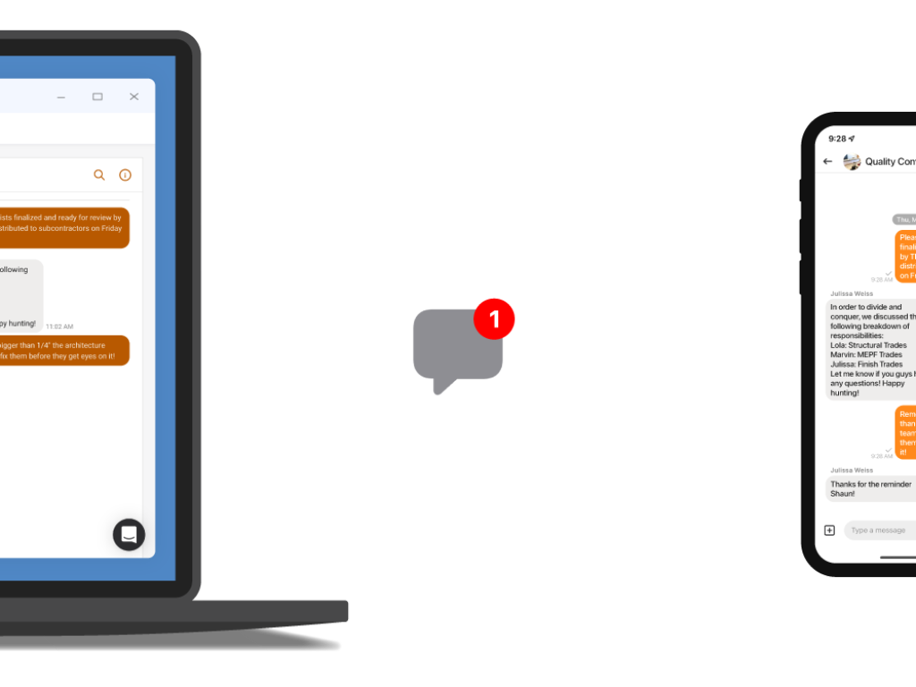 Messaging in Raken.
