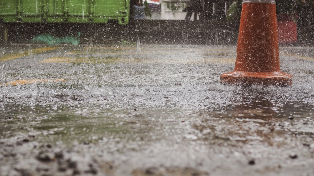 slippery conditions on a construction site.