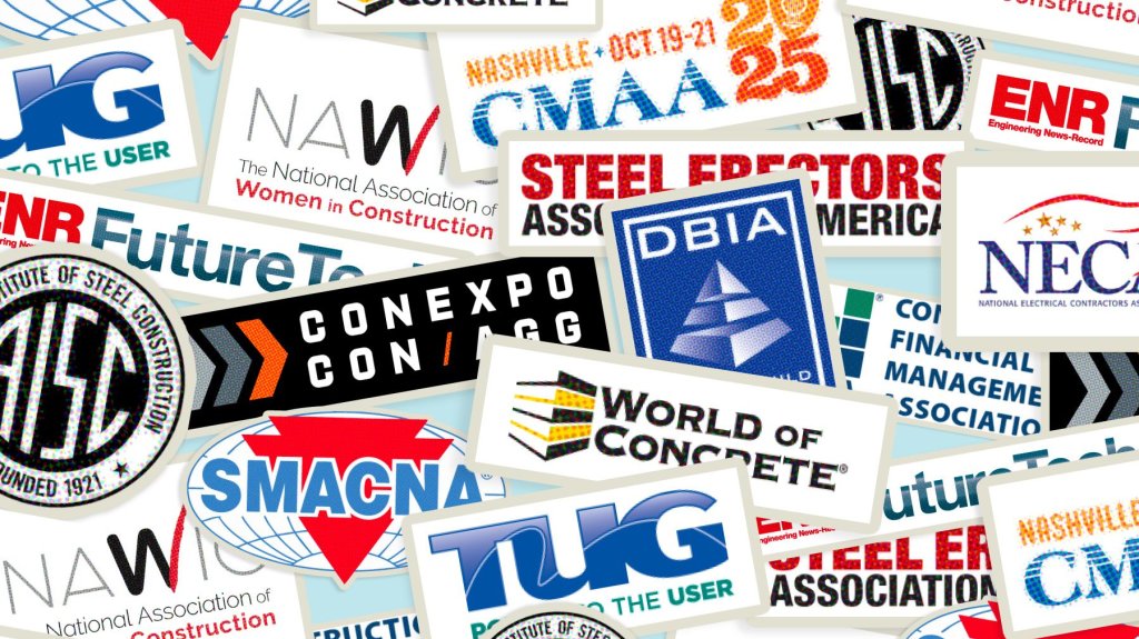 Construction trade show logos.