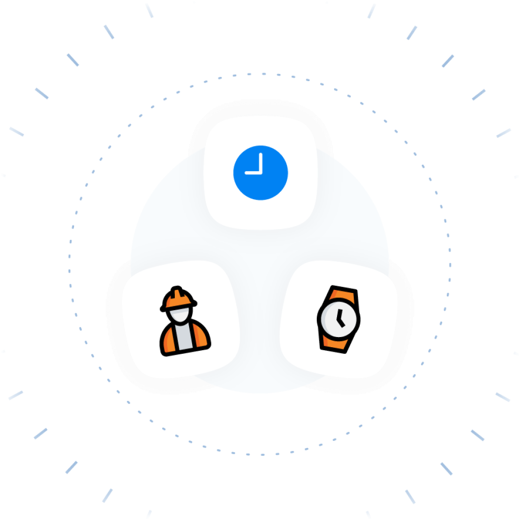 time tracking icons.