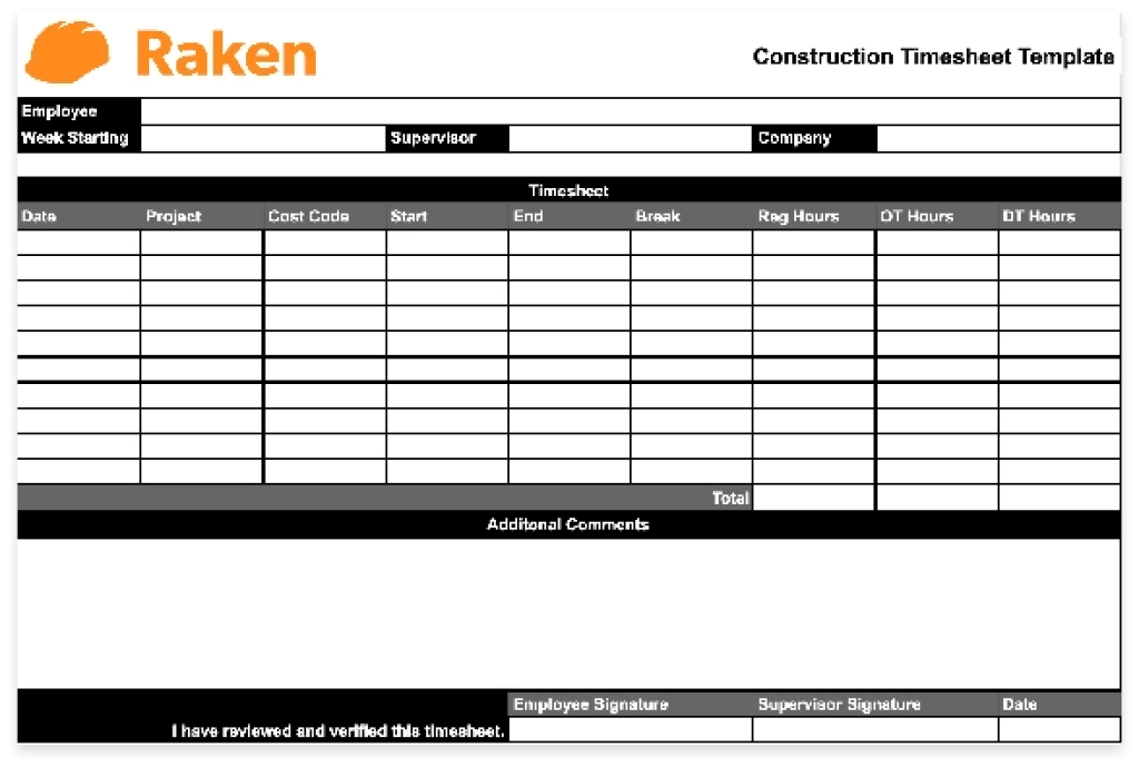 construction timesheet template.