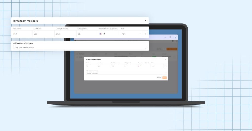 adding new team members to Raken field management software.