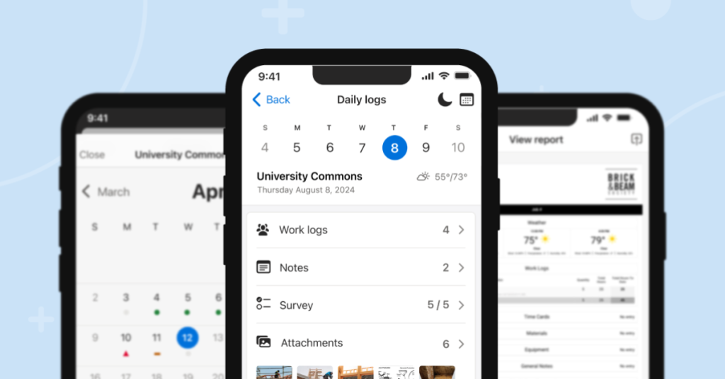 Raken app mobile UI.