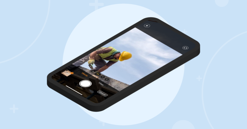 screenshot of Raken camera functionality.