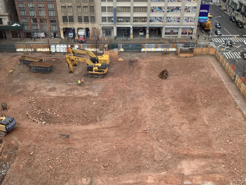 excavation on construction site.