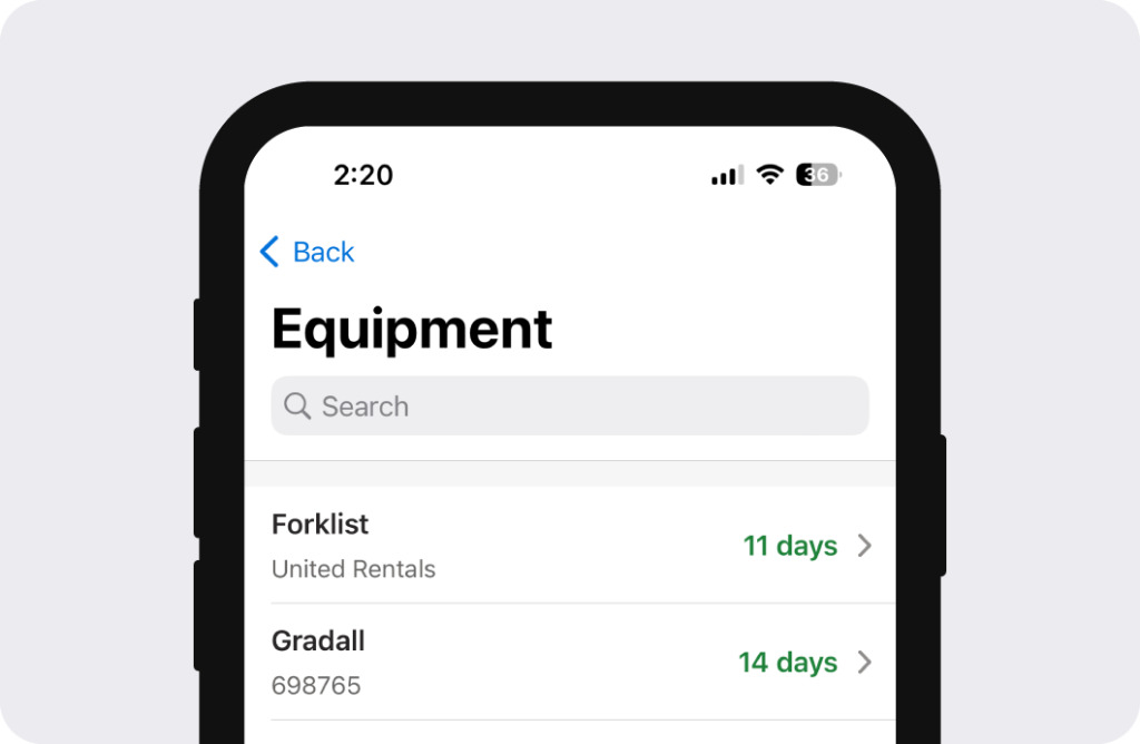 construction production tracking app.